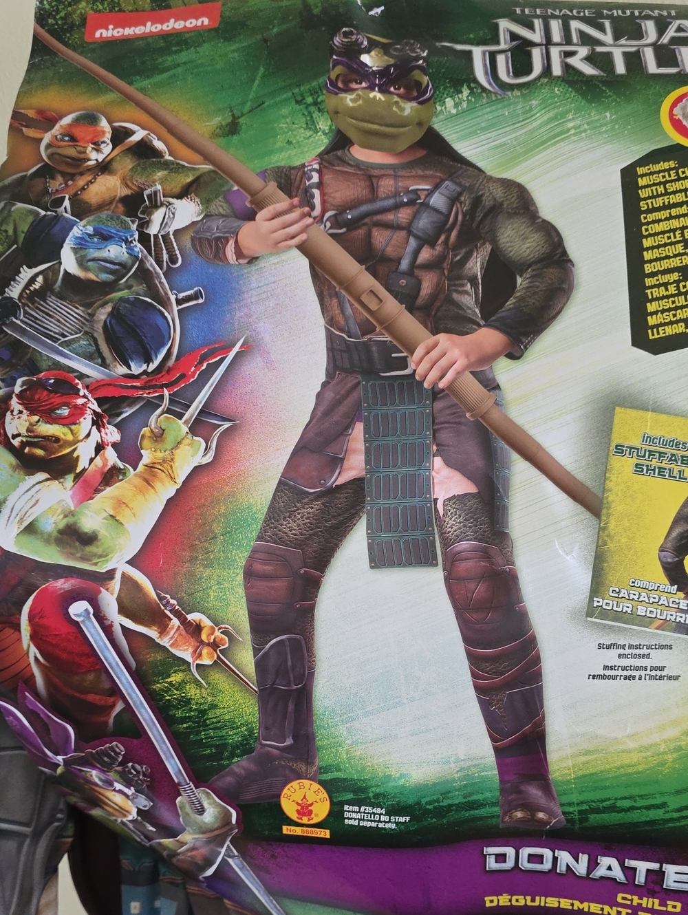 Donatello NIP Teenage Mutant Ninja Turtles Kids Costume - Purple/Green